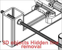 3D objects Hidden line removal