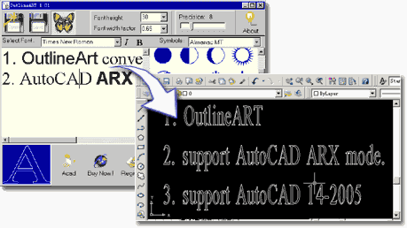 Convert text to DWG & DXF format